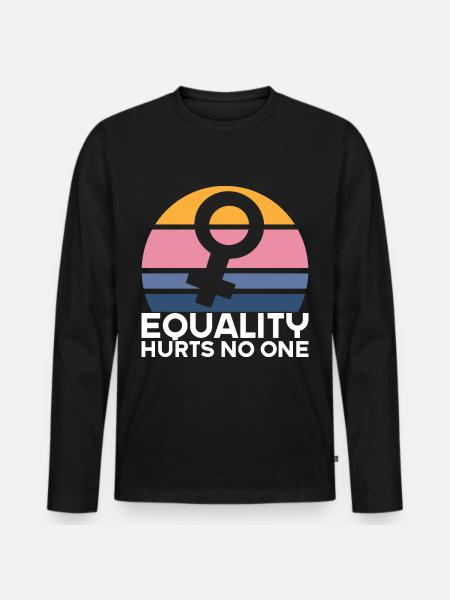 Feminist Feminism Emancipation Gift - Men's Premium Organic Long Sleeve Shirt - black
