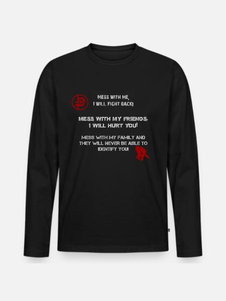 Krav Maga - Männer Premium Bio Langarmshirt - Schwarz