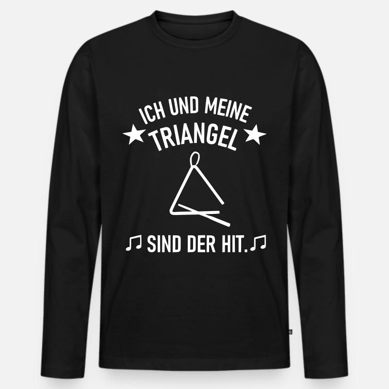 Triangel - Männer Premium Bio Langarmshirt - Schwarz