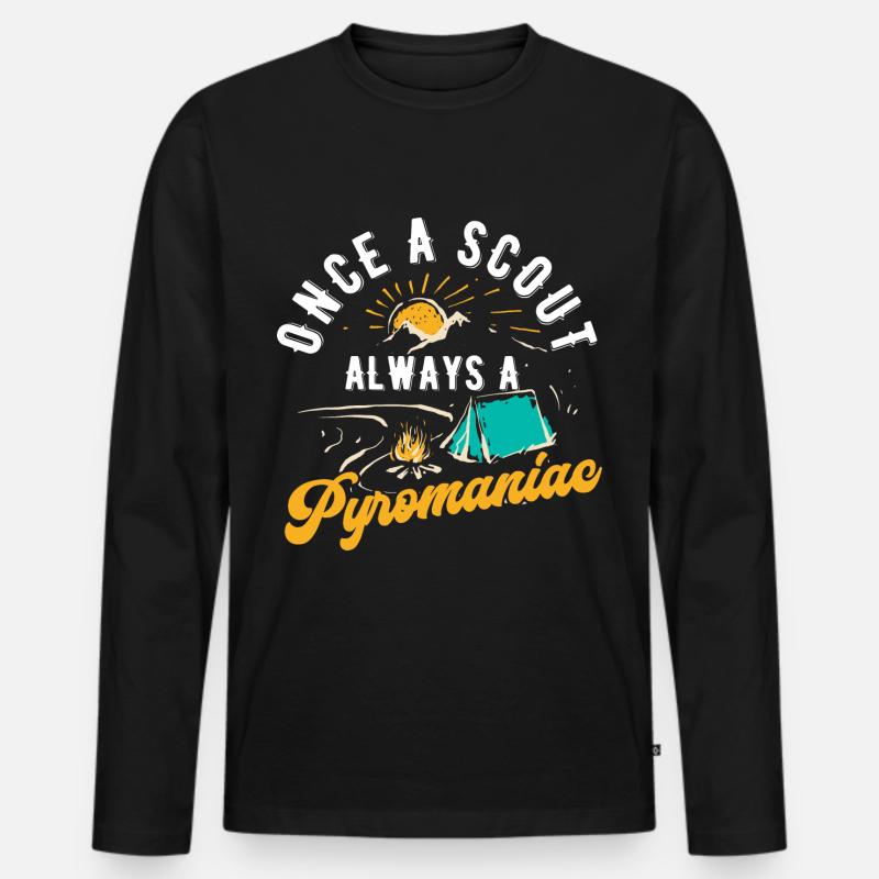 Scouting Geschenk - Männer Premium Bio Langarmshirt - Schwarz