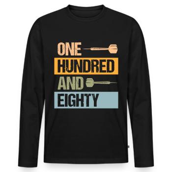 Dart Dartboard Dart - Men's Premium Organic Long Sleeve Shirt - black - Front - Nico (187cm)