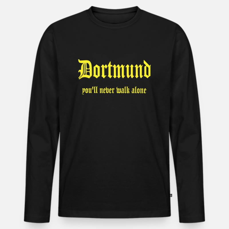 Dortmund Design - Männer Premium Bio Langarmshirt - Schwarz