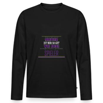 Stylo Master DM RPG et papier D20 Fantasy Gift - T-shirt manches longues Premium bio Homme - noir - Devant - Nico (187cm)