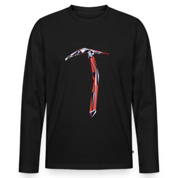 Piolet de grimpeur - T-shirt manches longues Premium bio Homme - noir - Devant - Nico (187cm)