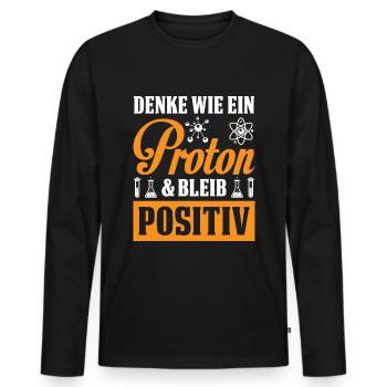 Chemie Chemiker Labor Wissenschaft Nerd Geschenk - Männer Premium Bio Langarmshirt - Schwarz - Vorne - Nico (187cm)