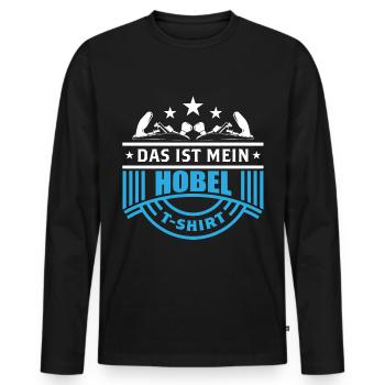 Tischler Schreiner Holz Zimmermann Hobel Geschenk - Männer Premium Bio Langarmshirt - Schwarz - Vorne - Nico (187cm)