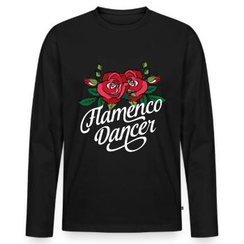 Flamenco Dancers - Men's Premium Organic Long Sleeve Shirt - black - Front - Nico (187cm)