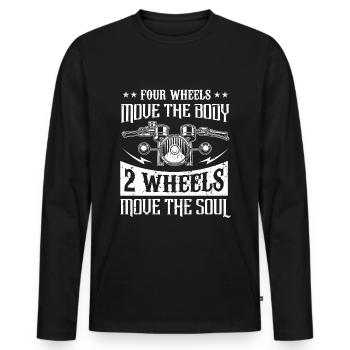 Bike Moto Bike Motocross Enduro cadeau - T-shirt manches longues Premium bio Homme - noir - Devant - Nico (187cm)