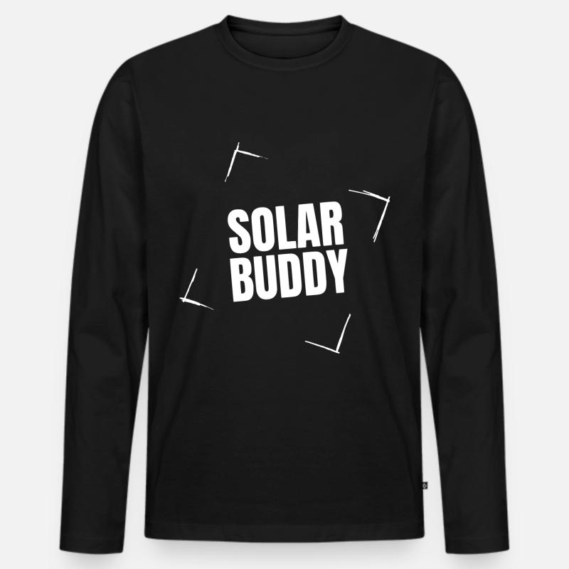 Solar Buddy - Männer Premium Bio Langarmshirt - Schwarz