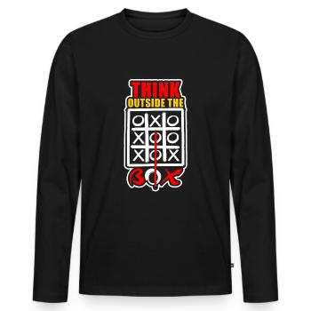 Cooler Spruch - Männer Premium Bio Langarmshirt - Schwarz - Vorne - Nico (187cm)