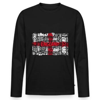 Angleterre - T-shirt manches longues Premium bio Homme - noir - Devant - Nico (187cm)