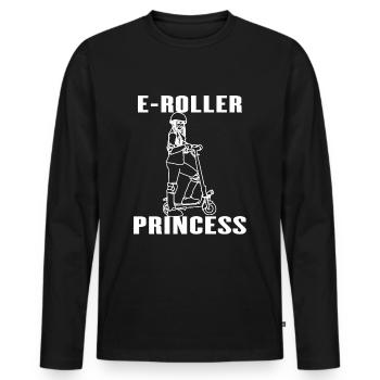 Elektro Roller Princesse E-Roller Idée cadeau - T-shirt manches longues Premium bio Homme - noir - Devant - Nico (187cm)