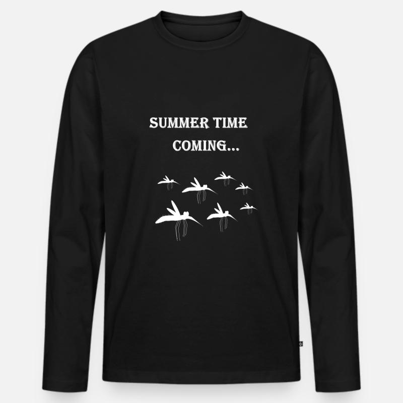 Die Mücken - Männer Premium Bio Langarmshirt - Schwarz