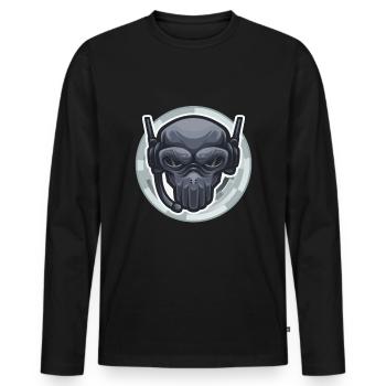 Skull Skull Gamer Gaming Headset cadeau - T-shirt manches longues Premium bio Homme - noir - Devant - Nico (187cm)