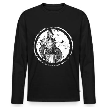 Ritter Knight Krieger Warrior 2reborn Circle - Männer Premium Bio Langarmshirt - Schwarz - Vorne - Nico (187cm)
