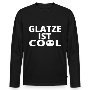 Glatze Maenner Geschenk Haare Lustig - Männer Premium Bio Langarmshirt - Schwarz - Vorne - Nico (187cm)