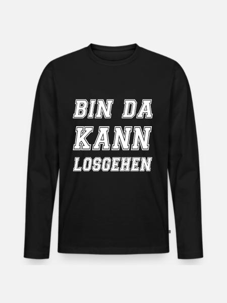 BIN DA can go off - Men's Premium Organic Long Sleeve Shirt - black