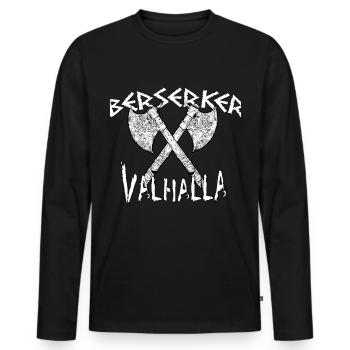 Berserker Valhalla - T-shirt manches longues Premium bio Homme - noir - Devant - Nico (187cm)