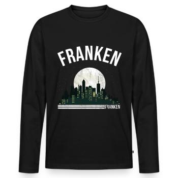 Franken - Männer Premium Bio Langarmshirt - Schwarz - Vorne - Nico (187cm)