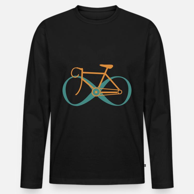 Infinite Cycling - Männer Premium Bio Langarmshirt - Schwarz