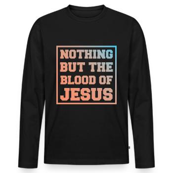 Chemise Jesus Christ - T-shirt manches longues Premium bio Homme - noir - Devant - Nico (187cm)