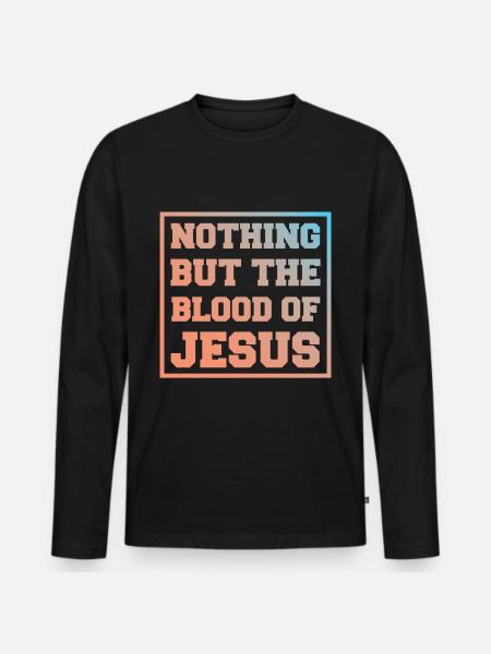 Jesus Christus Shirt - Männer Premium Bio Langarmshirt - Schwarz