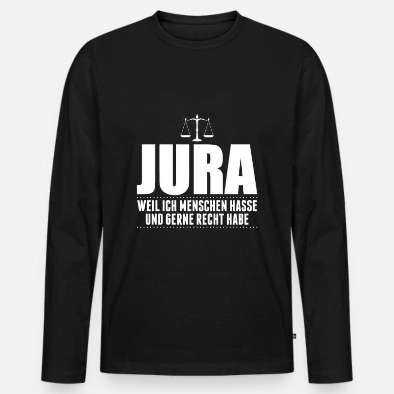 Anwalt - Männer Premium Bio Langarmshirt - Schwarz