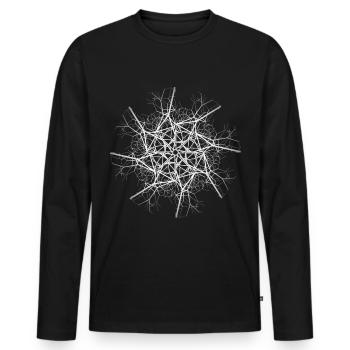 Barbed wire geometry - Men's Premium Organic Long Sleeve Shirt - black - Front - Nico (187cm)