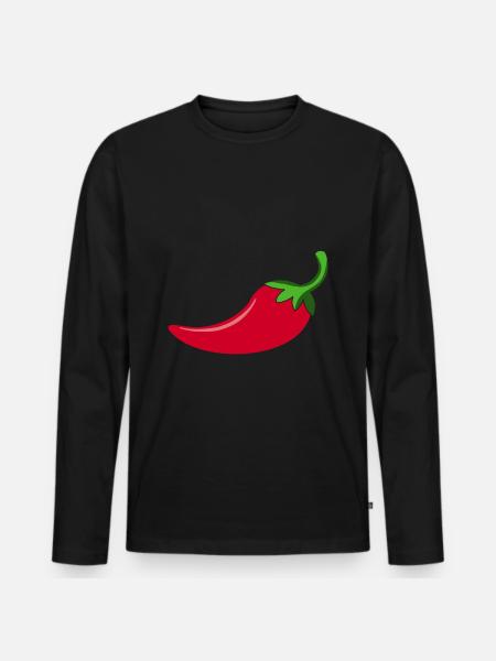 Spicy Chilly - Men's Premium Organic Long Sleeve Shirt - black