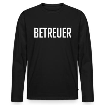 Supervisors Team supervisors Team supervisors - Men's Premium Organic Long Sleeve Shirt - black - Front - Nico (187cm)