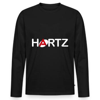 arbeitsamt arbeitslos hartz 4 - Männer Premium Bio Langarmshirt - Schwarz - Vorne - Nico (187cm)
