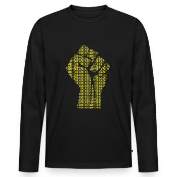 Black Lives Matter - Men's Premium Organic Long Sleeve Shirt - black - Front - Nico (187cm)