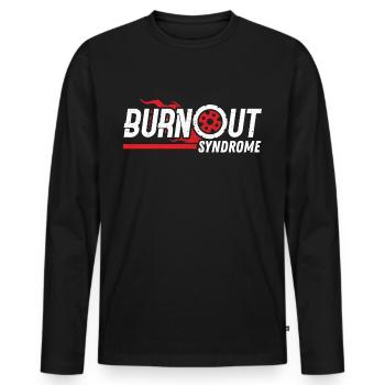 Burnout Woodstock Burn out Wheel Drift Dérive - T-shirt manches longues Premium bio Homme - noir - Devant - Nico (187cm)