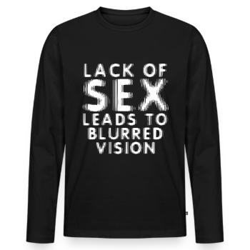 SEX Sprüche Geschichten Porno Filme - Männer Premium Bio Langarmshirt - Schwarz - Vorne - Nico (187cm)