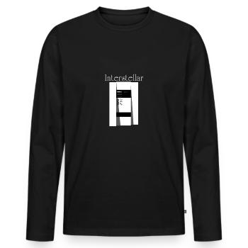 Interstellar - Männer Premium Bio Langarmshirt - Schwarz - Vorne - Nico (187cm)