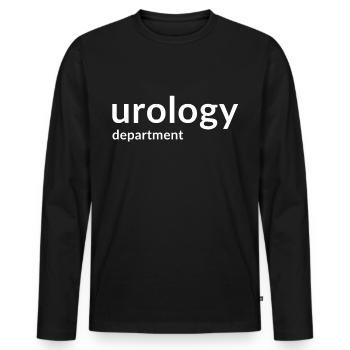The doctor in the urology department - Men's Premium Organic Long Sleeve Shirt - black - Front - Nico (187cm)