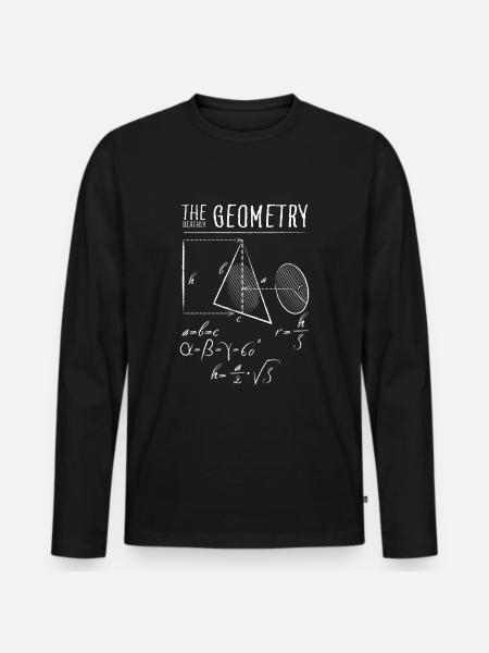 Deadly mathematics white - Men's Premium Organic Long Sleeve Shirt - black