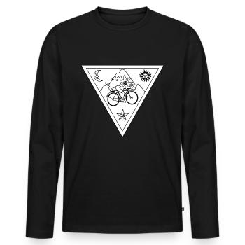Albert Hofmann LSD Triangle Black & White - Men's Premium Organic Long Sleeve Shirt - black - Front - Nico (187cm)
