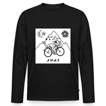 Albert Hofmann LSD 1943 Black & White - Men's Premium Organic Long Sleeve Shirt - black - Front - Nico (187cm)