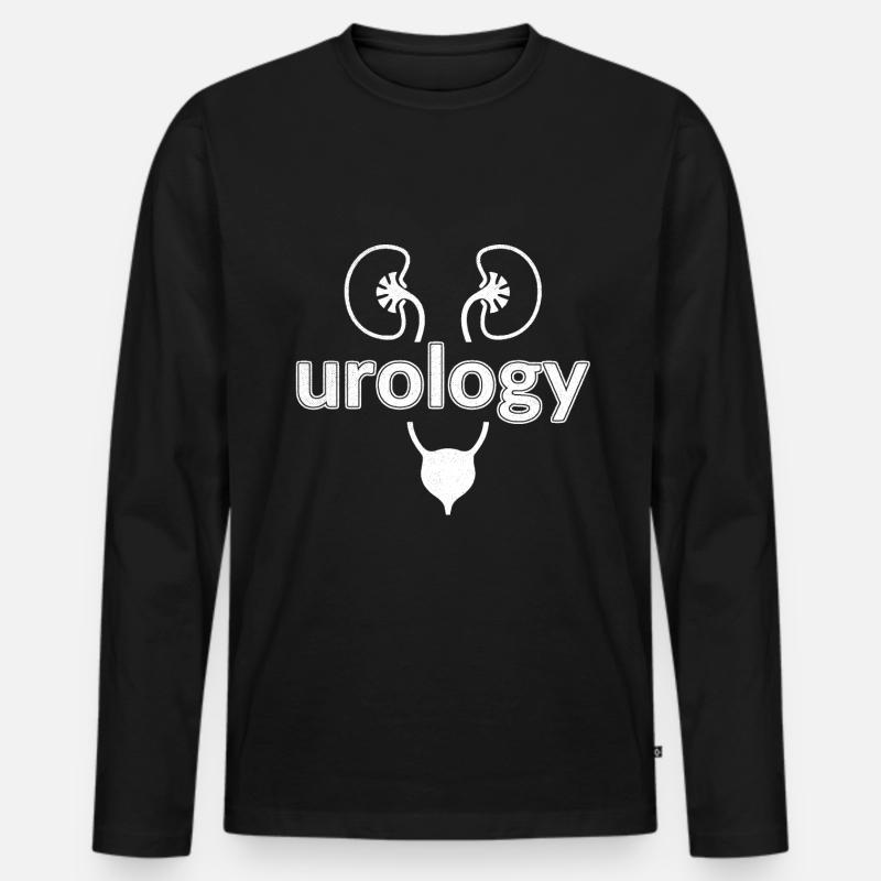 Lustiges Urologie Geschenk - Männer Premium Bio Langarmshirt - Schwarz