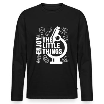 Biologie Biologe Labor Forschung Geschenk - Männer Premium Bio Langarmshirt - Schwarz - Vorne - Nico (187cm)