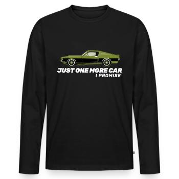 Oldtimer Classic car Geschenk - Männer Premium Bio Langarmshirt - Schwarz - Vorne - Nico (187cm)