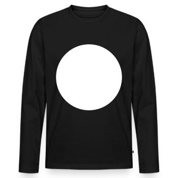 Kreis - Männer Premium Bio Langarmshirt - Schwarz - Vorne - Nico (187cm)