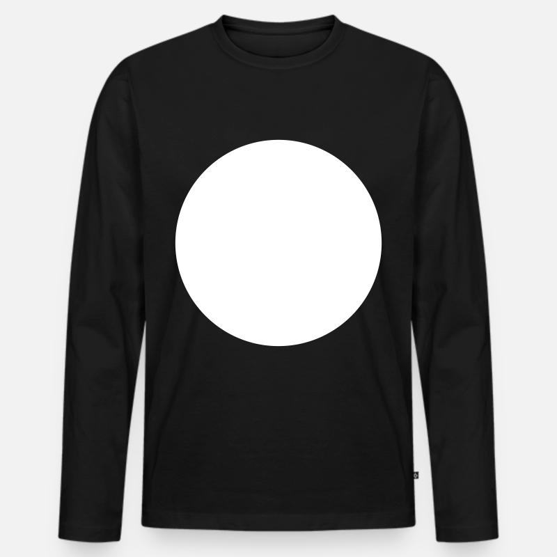 Kreis - Männer Premium Bio Langarmshirt - Schwarz