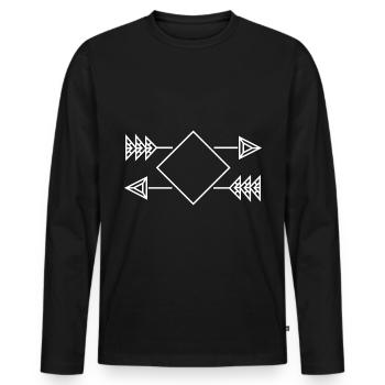 Arrows Arrows Hipster Indians Vintage - Men's Premium Organic Long Sleeve Shirt - black - Front - Nico (187cm)