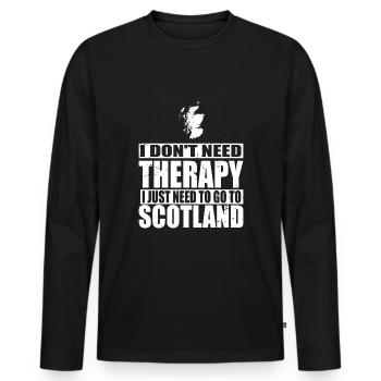 Scotland Scots Scottish Scottish - Men's Premium Organic Long Sleeve Shirt - black - Front - Nico (187cm)