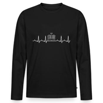 Organ Pipe Organ Church Musicians Organists - Men's Premium Organic Long Sleeve Shirt - black - Front - Nico (187cm)