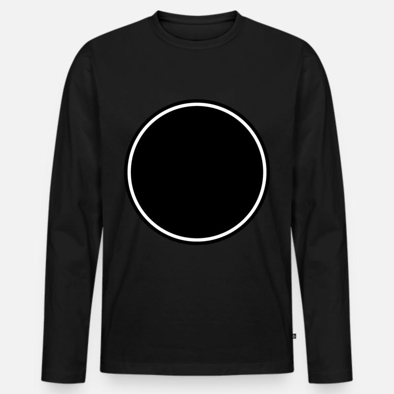 Kreis Schwarz - Männer Premium Bio Langarmshirt - Schwarz