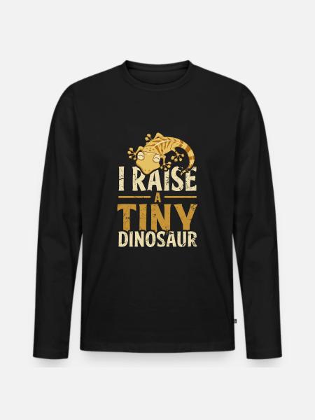 Gecko Haustier - Männer Premium Bio Langarmshirt - Schwarz