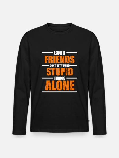 Friends Love Best Friend - Men's Premium Organic Long Sleeve Shirt - black